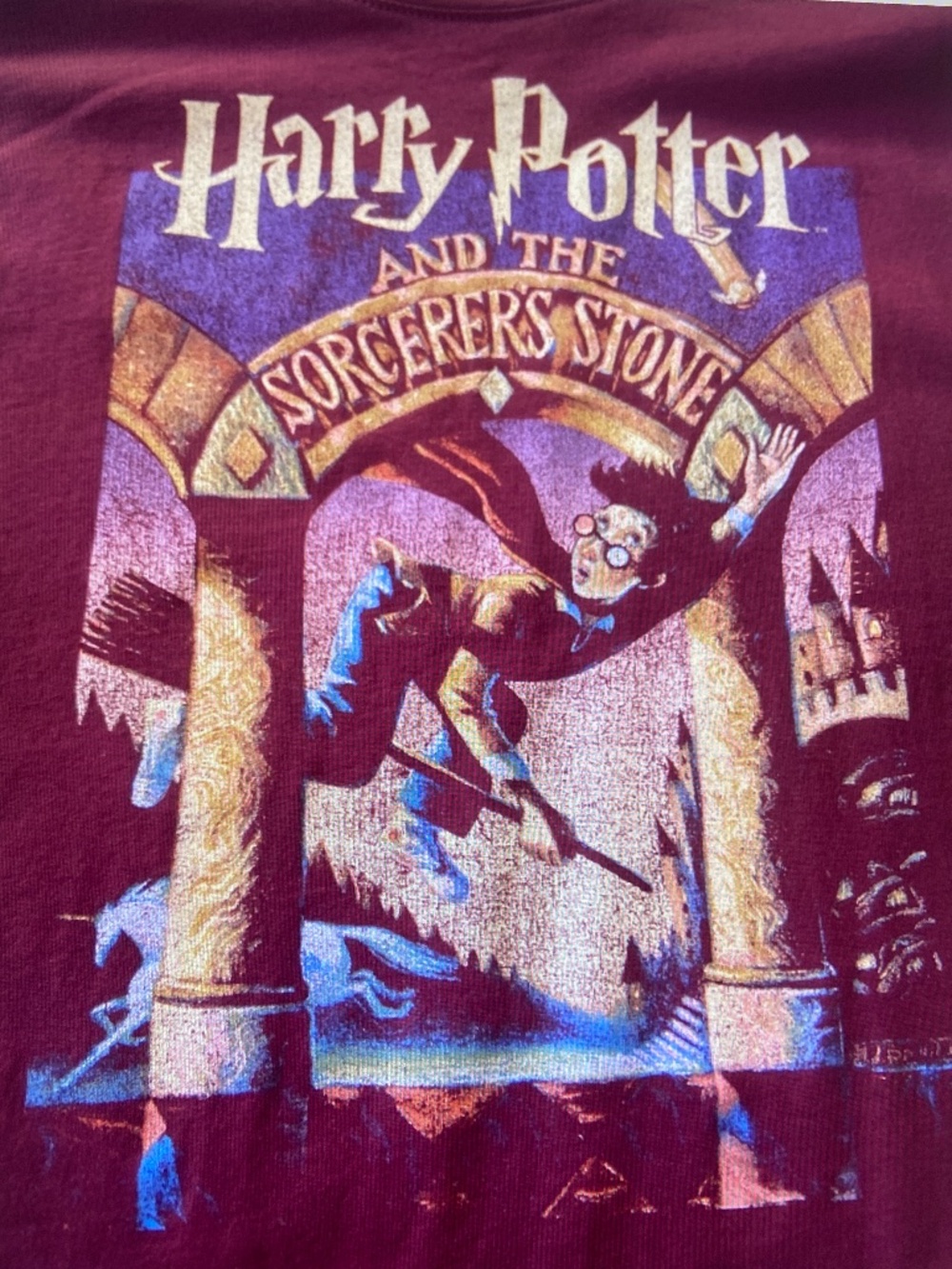 Burgundy Harry Potter T Shirt unisex XL Used Great condition